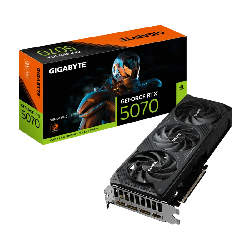Image of Gigabyte GeForce RTX 5070 WINDFORCE SFF 12G 12GB GDDR7 Graphics Card - GV-N5070WF3-12GD