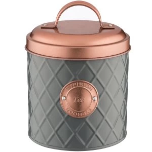 Image of Ravenhead Typhoon Henrik Copper Lid Tea Storage - Grey