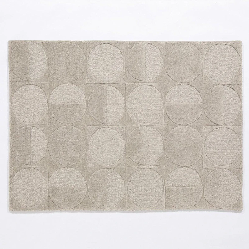 Image of Esselle Arabella Wool 160x230cm Grey Rug Grey One Size