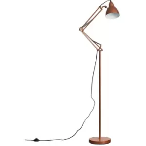 Image of Minisun - Noya Adjustable Reading Floor Lamp - Copper - No Bulb