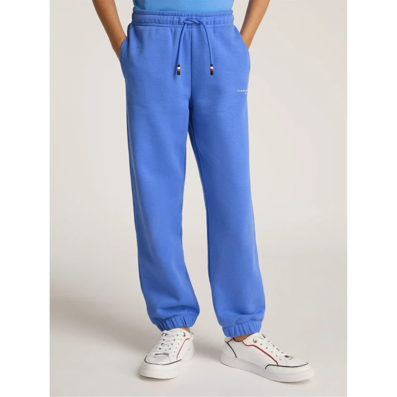 Image of TOMMY HILFIGER U Mini Corp Logo Sweatpants - Blue Blue One Size