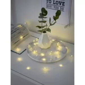 Image of Konstsmide 1460-190 Holiday lights (mini) Inside battery-powered No. of bulbs 20 LED (monochrome) Warm white Illuminated length: 1.9 m
