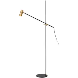 Image of Lucide PHILINE - Floor Reading Lamp - 1xGU10 - Black