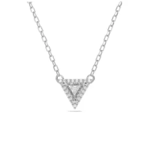 Image of Ortyx Triangle Cut White Rhodium Plated Necklace 5642983