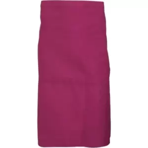 Image of Dennys Adults Unisex Catering Waist Apron With Pocket (One Size) (Claret) - Claret