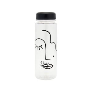 Image of Sass & Belle Abstract Face Clear Water Bottle