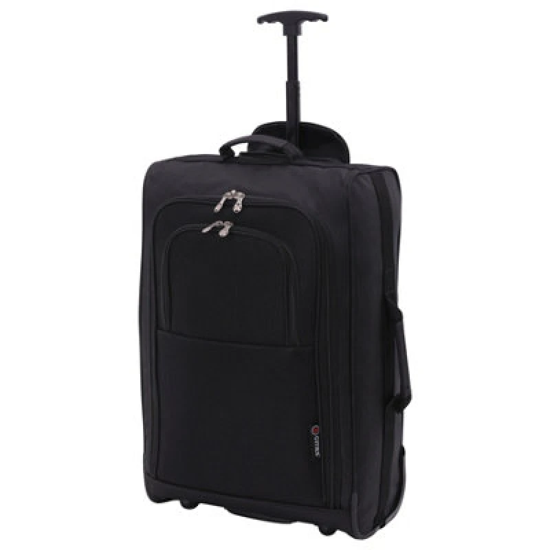 Image of 5 Cities Carry On Trolley Bag 55X35X20Cm Single, Lightweight Cabin Suitcase With Wheels, 42L Capacity, 2 Year Warranty