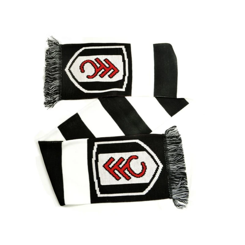 Image of Fulham FC Mens Bar Scarf in Black Male One Size
