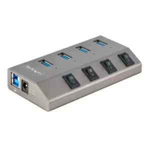 Image of StarTech.com 4-Port Self-Powered USB-C Hub with Individual On/Off...