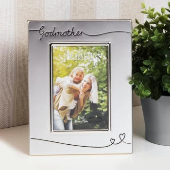 Image of 4" x 6" - Celebrations Silver Plated Godmother Photo Frame