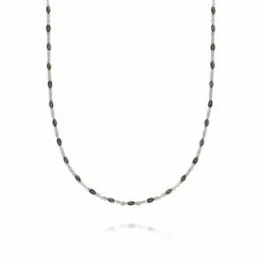 Image of Daisy London 925 Sterling Silver Treasures Green Beaded Necklace Sterling Silver