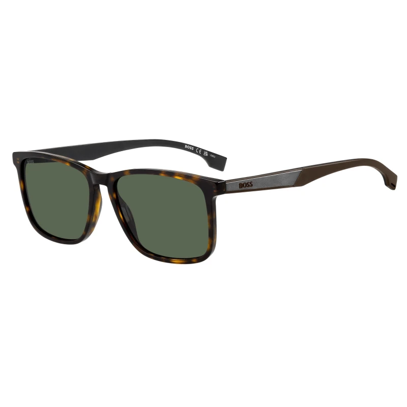 Image of Boss Mens Rectangle Sunglasses Havana male One Size