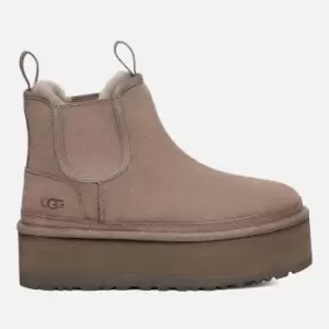 Image of UGG Womens Neumel Platform Sheepskin and Suede Chelsea Boots - UK 8