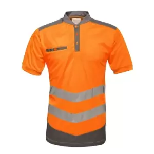 Image of Regatta Mens Tactical Hi Vis Polo Shirt (M) (Orange/Grey)