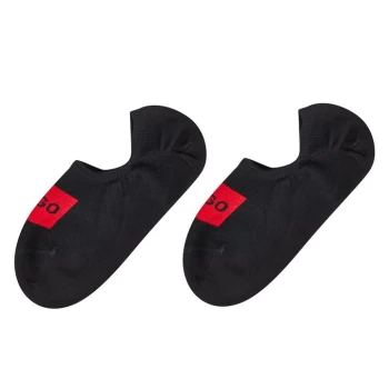 Image of HUGO 2 Pack Invisible Logo Detail Socks - Black