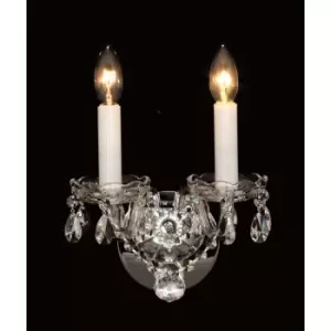 Image of Impex Stella Beaded Light Candle Wall Lamp