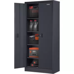 Image of Metal Storage Cabinet w/ 4 Adjustable Shelves & Lockable 200lbs per Shelf - Vevor