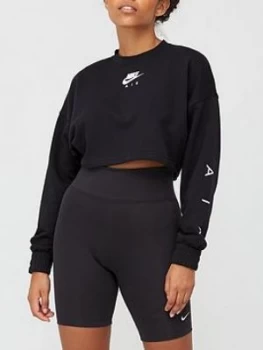 Image of Nike Nsw Air Cropped Sweatshirt - Black