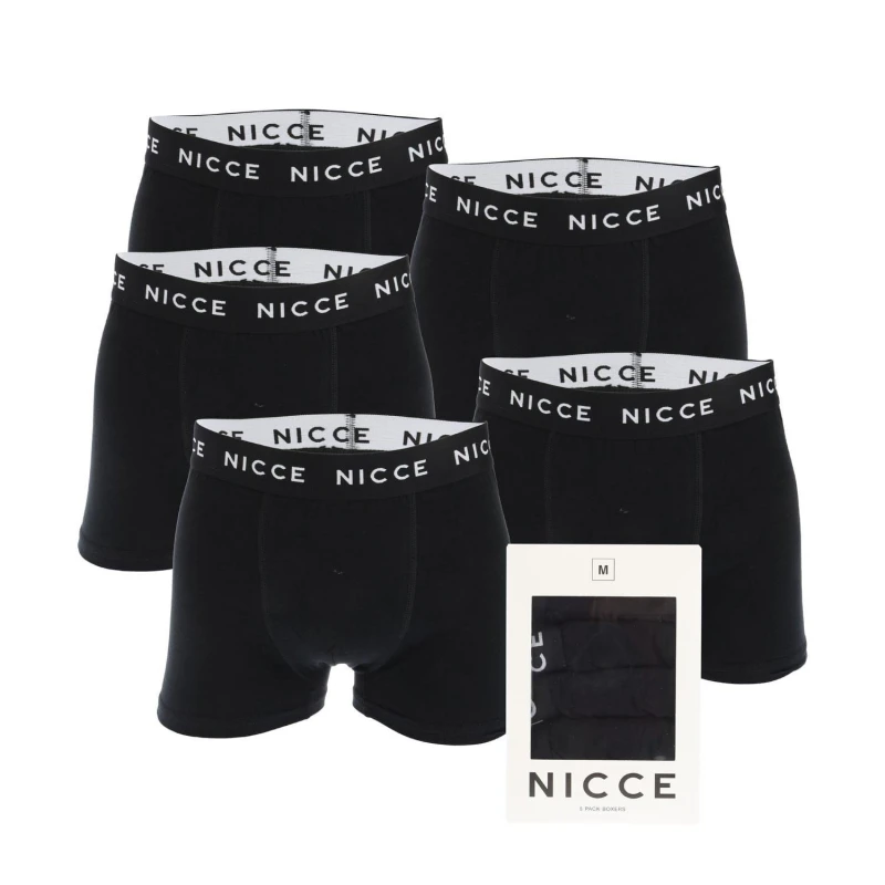Image of Nicce Galan 5 Pack Boxer Shorts Black male 2XL