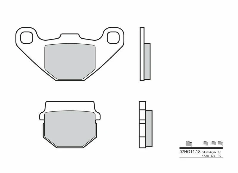 Image of Brembo S.p.A. Street Carbon Ceramic Brake pads - 07HO1118
