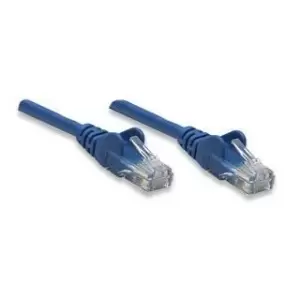 Image of Intellinet Network Patch Cable Cat5e 20m Blue CCA U/UTP PVC RJ45 Gold Plated Contacts Snagless Booted Lifetime Warranty Polybag