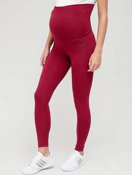 Image of adidas Maternity Leggings - Burgundy, Size L, Women