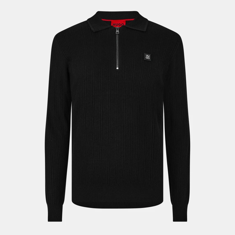Image of Hugo Sastoro 1/4 Zip Top Black 001 male M