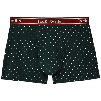 Image of Jack Wills Bridley Polka Dot Boxer Short - Green