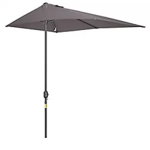 Image of Outsunny Parasol 84D-074GY Metal, Polyester Grey