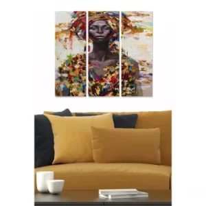 Image of MDF7436501594534 Multicolor Decorative MDF Painting (3 Pieces)