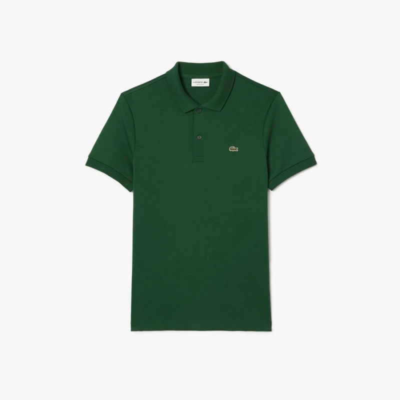 Image of Lacoste Regular-Fit Cotton Pima Polo Shirt - Green Green L