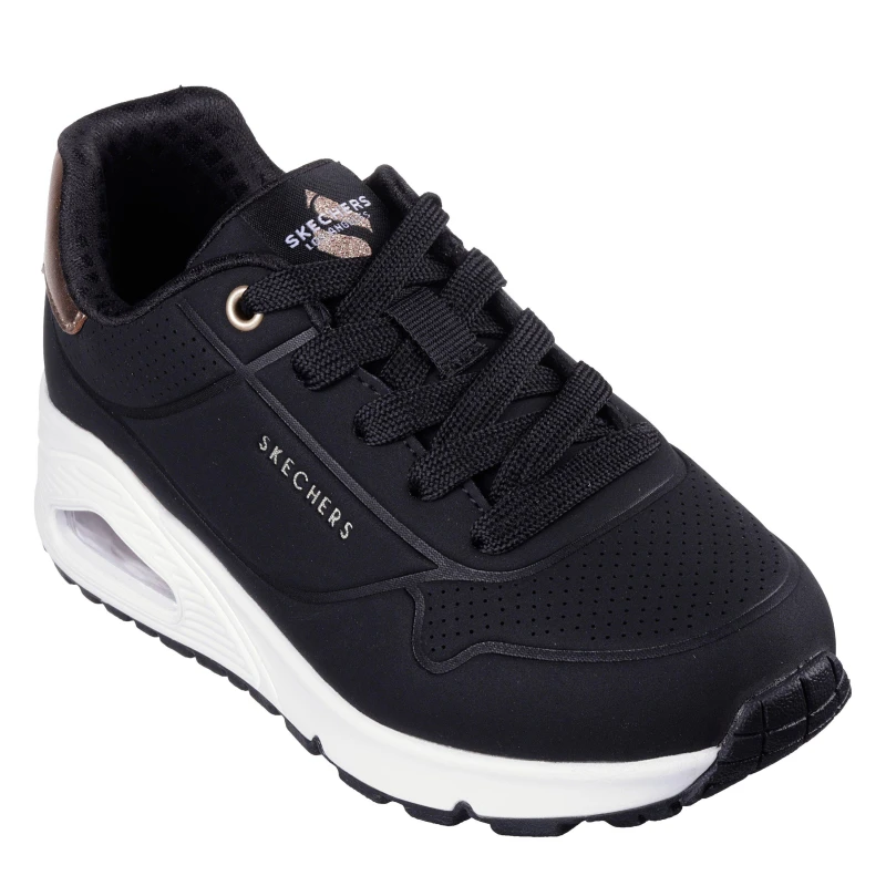 Image of Skechers Uno Stand On Air Junior Girls Trainers Black/Pink female 4 (37)