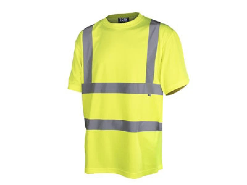 Image of Scan Sfte01 Hi-Vis T-Shirt Yellow - M (41In) Scahvtsm