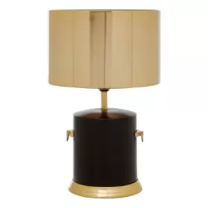 Image of Statement Black and Gold Shade Contrast Table Lamp