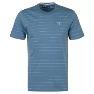 Image of Barbour Mens Hobson Tee Washed Blue Large