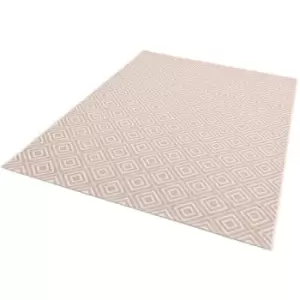 Image of Patio Modern Pink Jewel Flatweave Garden Kitchen Indoor Outdoor Rug Floor Mat Small 80 x 150cm (2'6'x5'0')