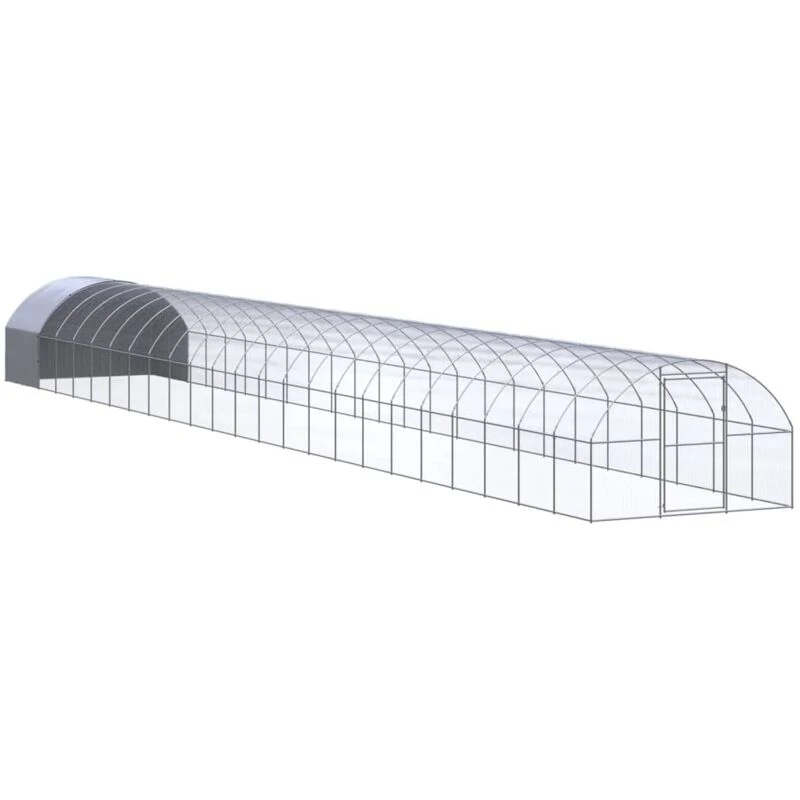 Image of VIDAXL Outdoor Chicken Coop 3x24x2 m Galvanised Steel Vidaxl 8720286845035