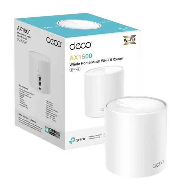 Image of TP-LINK (DECO X10) AX1500 Dual Band Whole Home Mesh WiFi 6 System - Single Unit