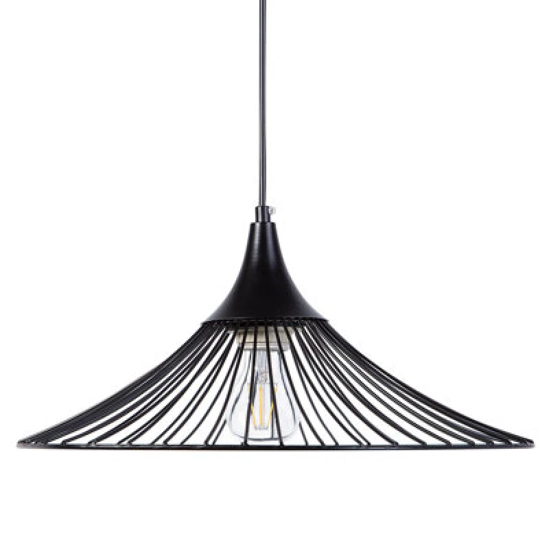 Image of Beliani Pendant Lamp Giona Metal Black