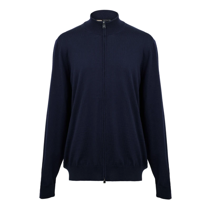 Image of Boss Boss Balonso 10241502 01 Knitted Top Mens Dark Blue male 2XL