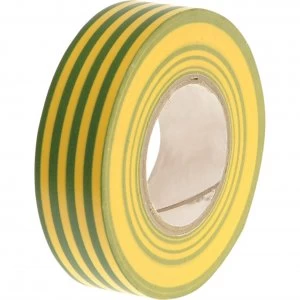 Image of Faithfull PVC Electricial Tape Yellow / Green 19mm 20m