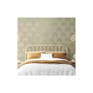 Image of Holden Metallic Palm Tree Tops Neutral Wallpaper