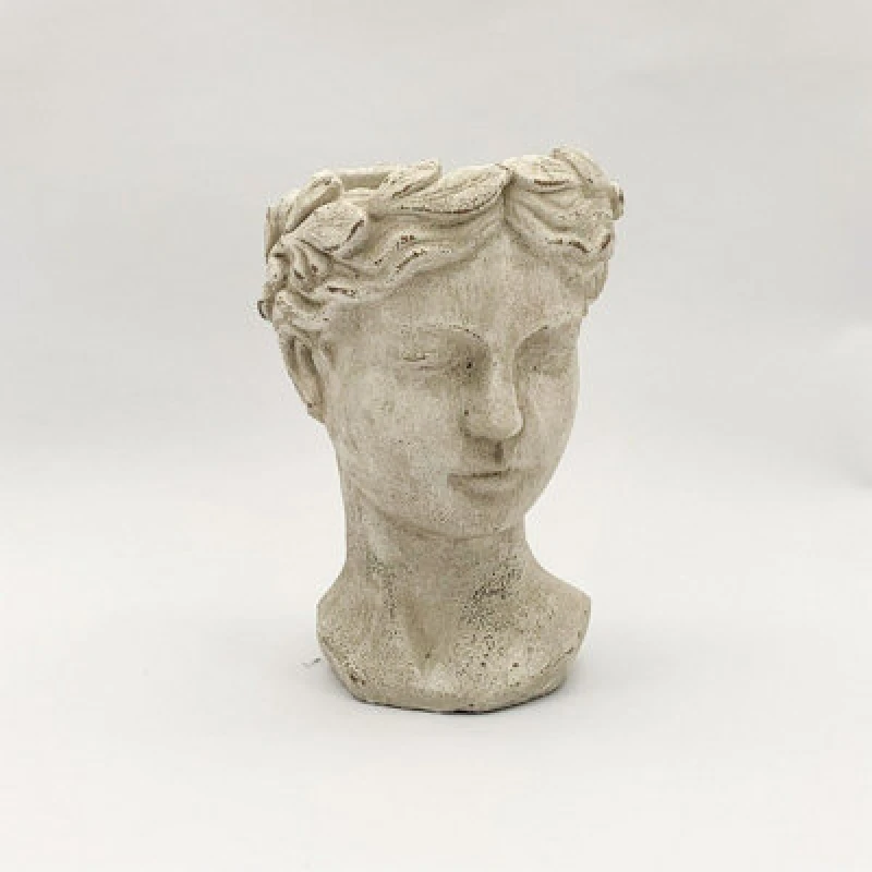 Image of MSL 35CM CREAM CEMENT BUST POT