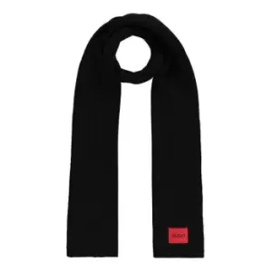 Image of Hugo Zaff Wool Scarf Womens - Black