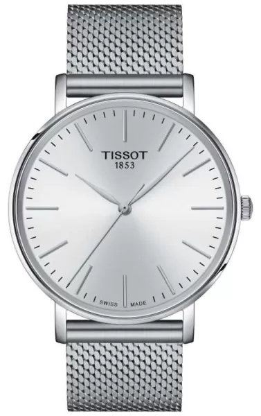 Image of Tissot T1434101101100 Mens Everytime Silver Dial Steel Watch