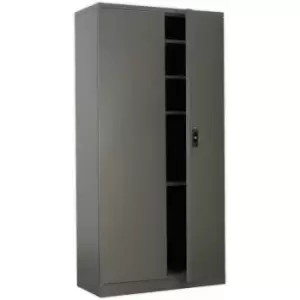 Image of Floor Standing Steel Cabinet - 900 x 400 x 1800mm - Two Door - Four Shelves