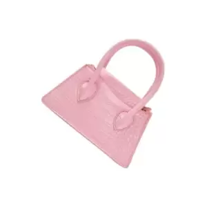 Image of I Saw It First Mock Croc Faux Leather Mini Bag - Pink