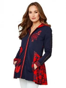 Image of Joe Browns Best Ever Hoody - Navy Red, Navy/Red, Size 10, Women