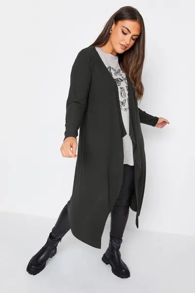 Image of Yours Waterfall Cardigan Black
