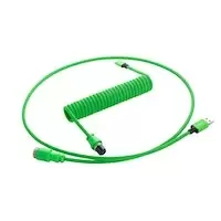 Image of CableMod Pro Coiled Keyboard Cable USB A to USB Type C 150cm - Viper Green